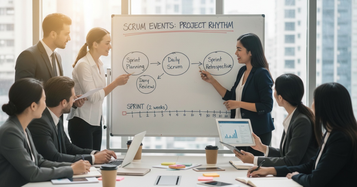 Các sự kiện trong Scrum nhịp điệu của dự án