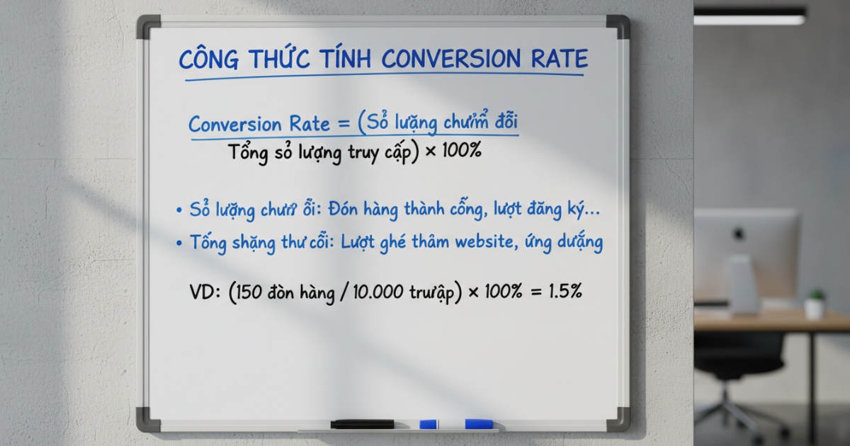 Công thức tính conversion rate đơn giản và chính xác