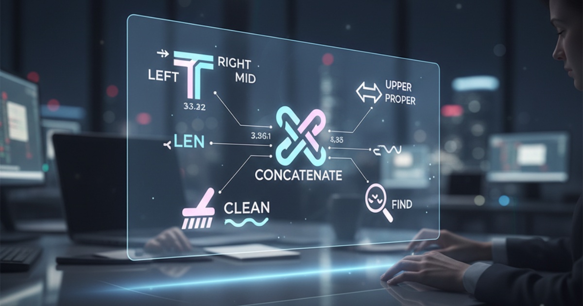Các hàm cơ bản trong excel dùng để xử lý văn bản