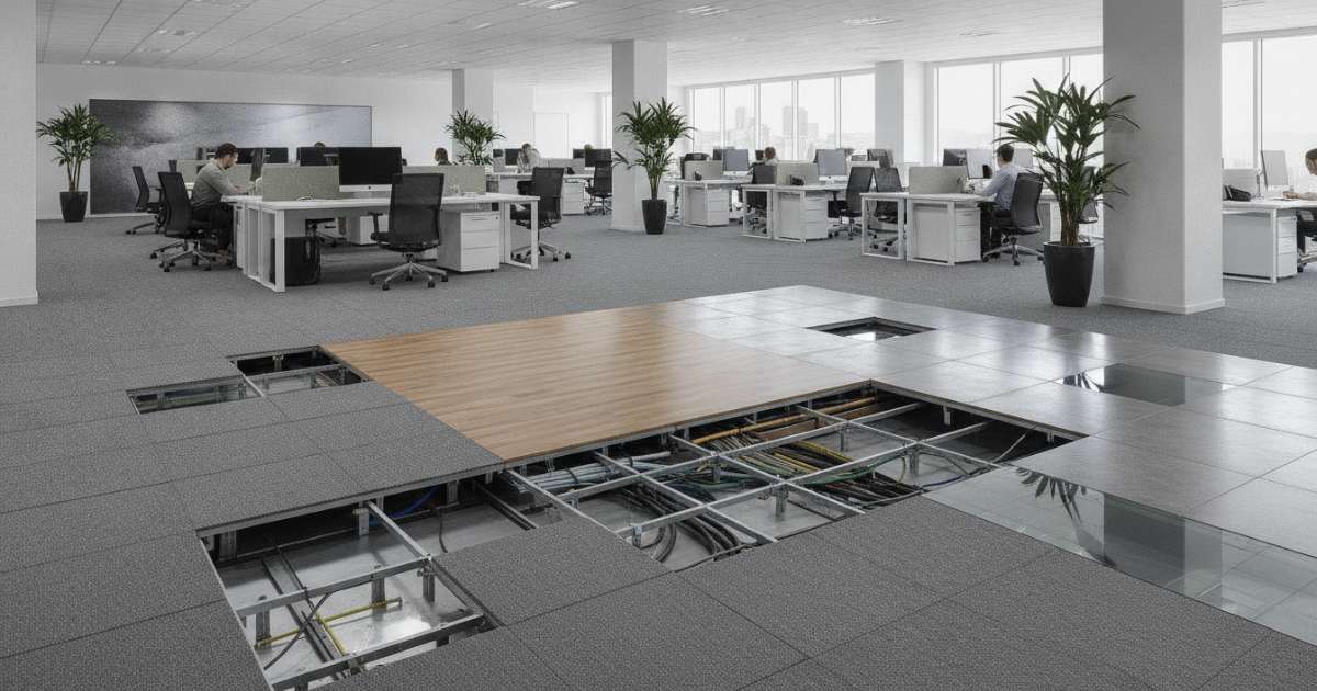 Các loại sàn nâng văn phòng phổ biến trên thị trường