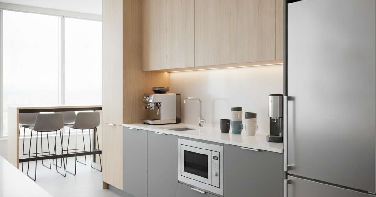 Các vật dụng nội thất bếp văn phòng không thể thiếu