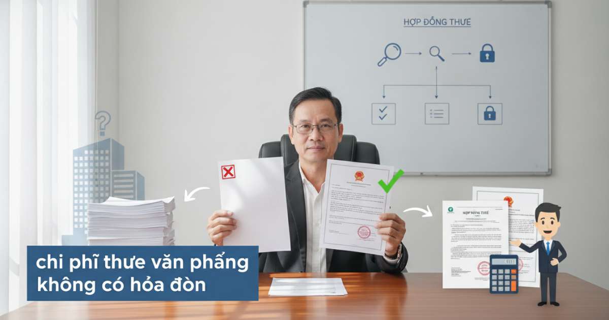 Cách xử lý chi phí thuê văn phòng không có hóa đơn hợp lệ