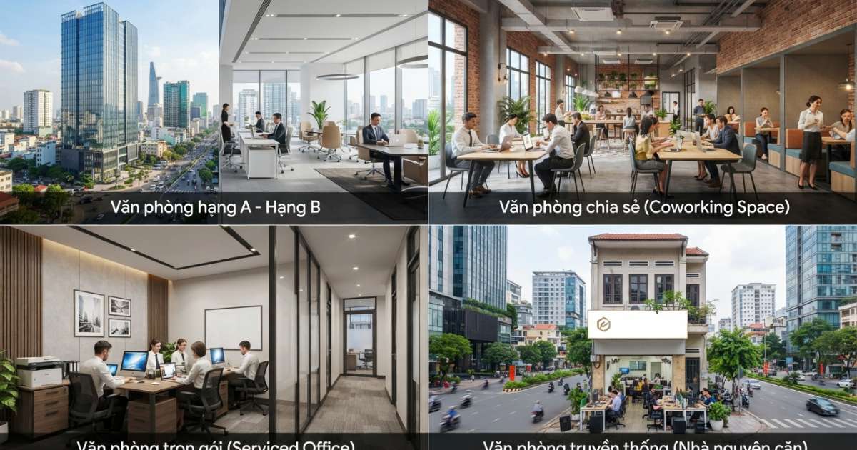 Các loại hình cho thuê nhà làm văn phòng phổ biến hiện nay