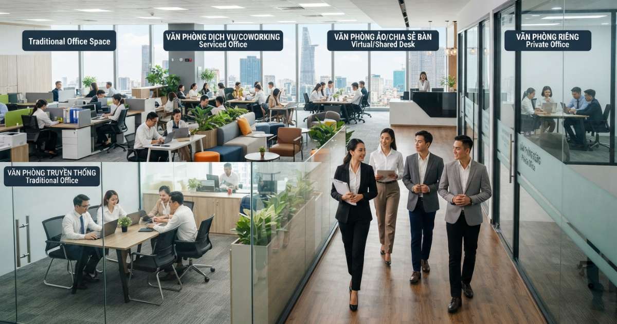 Các loại hình văn phòng phổ biến và ưu nhược điểm
