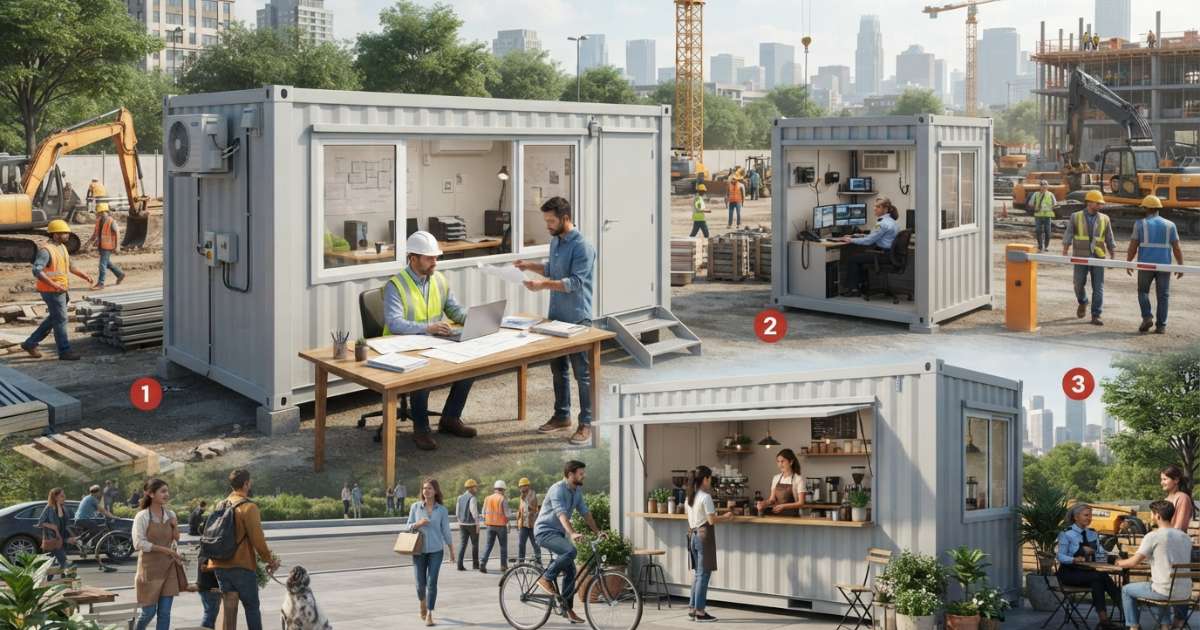 Các ứng dụng phổ biến và đối tượng sử dụng container văn phòng 10 feet