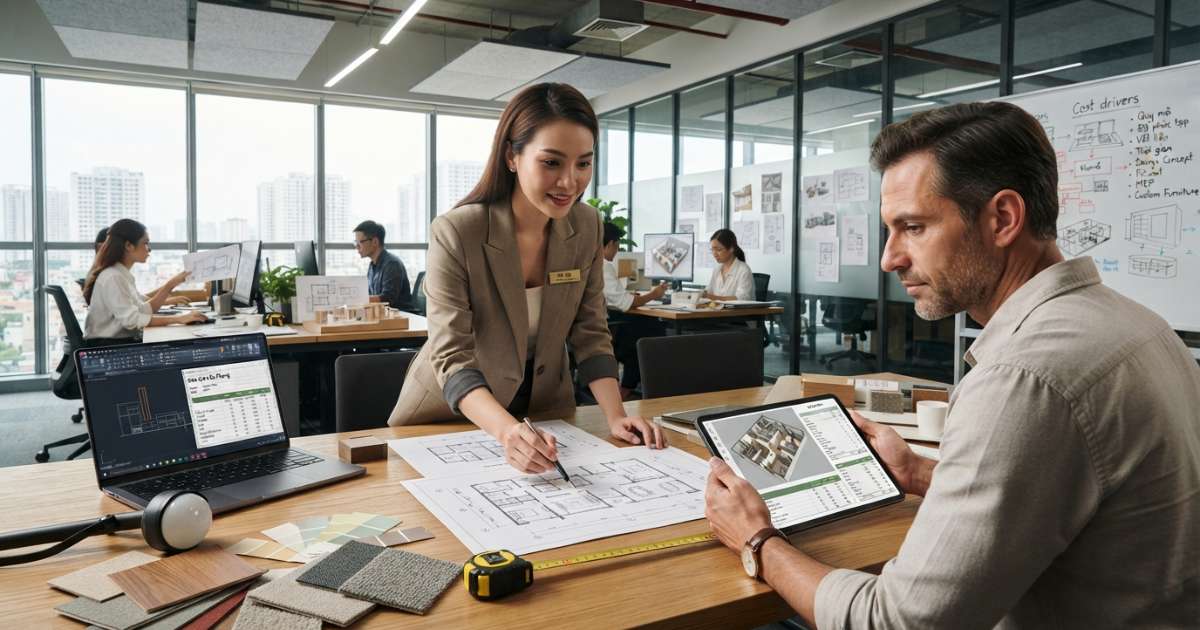 Các Yếu Tố Ảnh Hưởng Đến Báo Giá Thiết Kế Nội Thất Văn Phòng