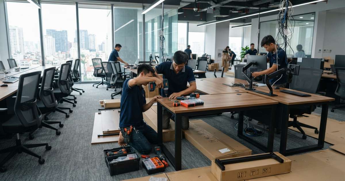 Các Yếu Tố Cần Lưu Ý Khi Thi Công Bàn Ghế Văn Phòng