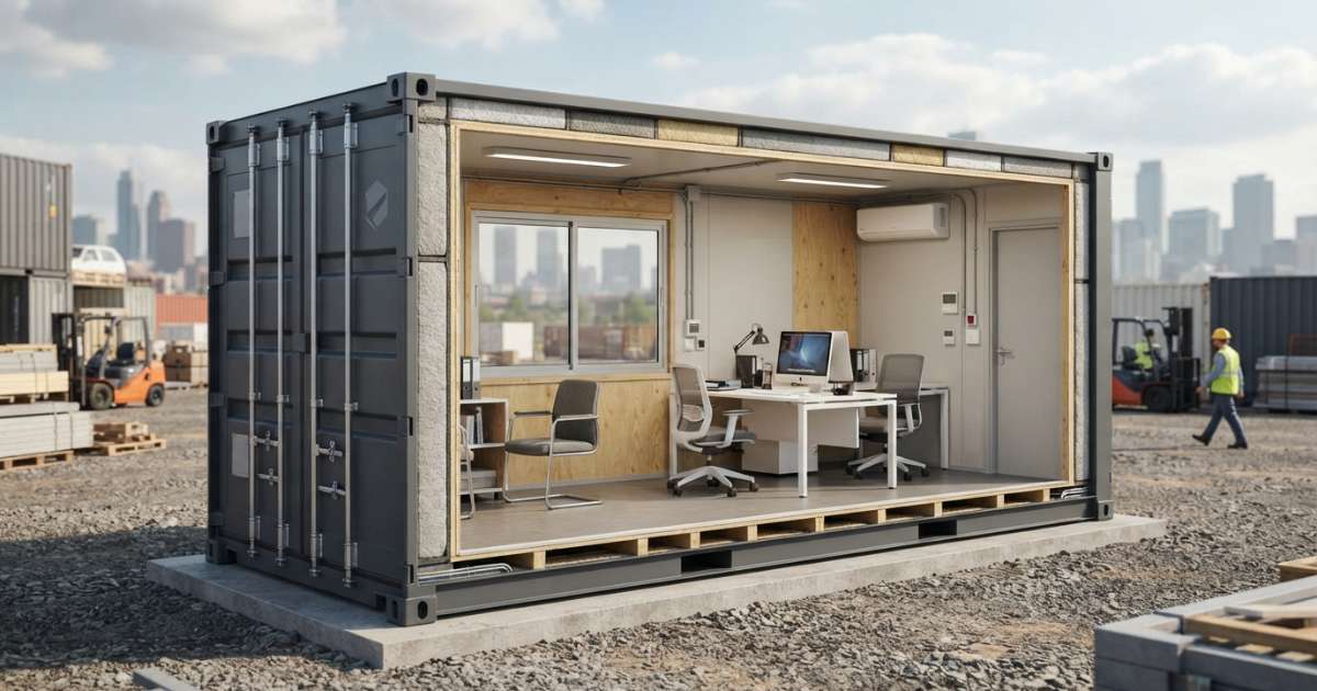 Cấu Tạo Tiêu Chuẩn Và Các Yếu Tố Cần Lưu Ý Khi Lựa Chọn Container Văn Phòng 20 Feet