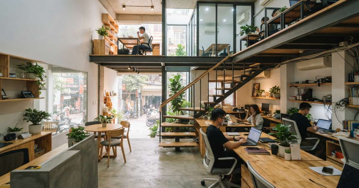 Giải Pháp Bố Trí Mặt Bằng Hiệu Quả Cho Thiết Kế Văn Phòng Nhà Ống