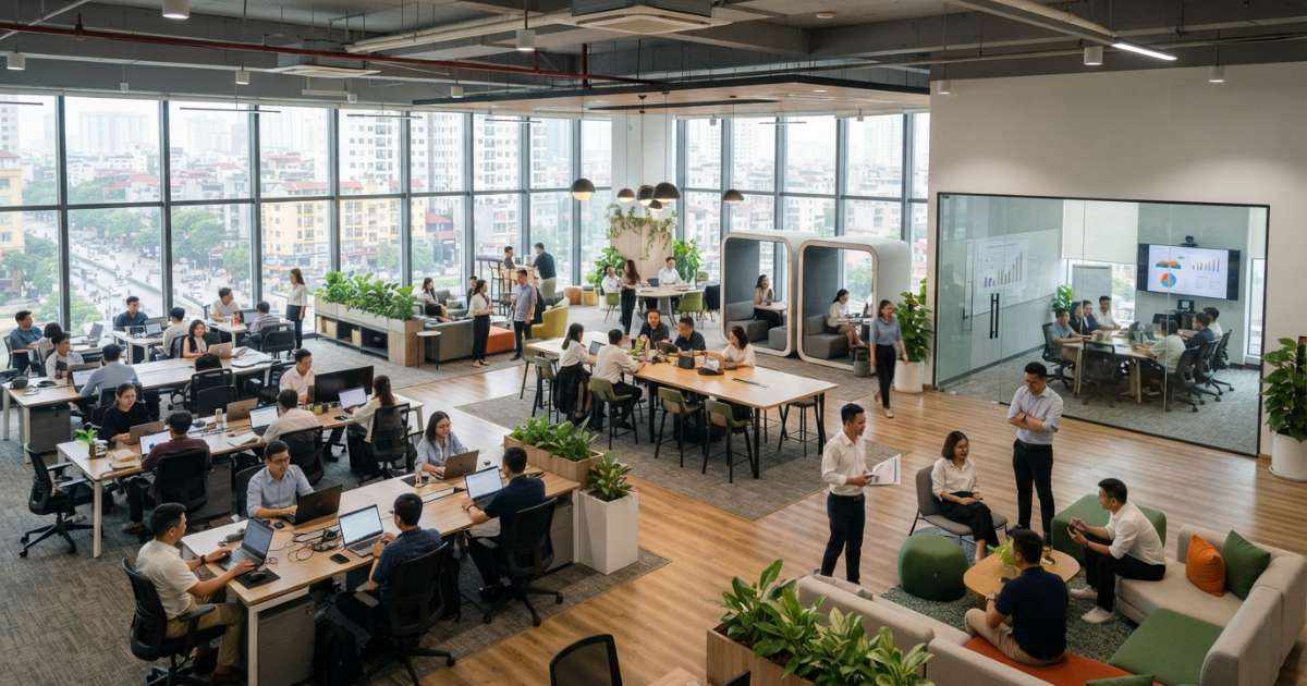 Lợi ích vượt trội khi chọn thuê văn phòng diện tích lớn 1000m2