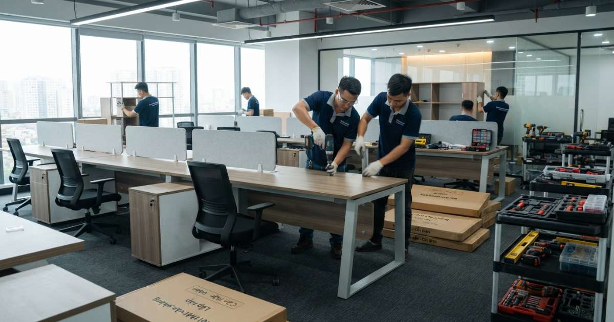 Quy Trình Lắp Đặt Nội Thất Văn Phòng Hiệu Quả