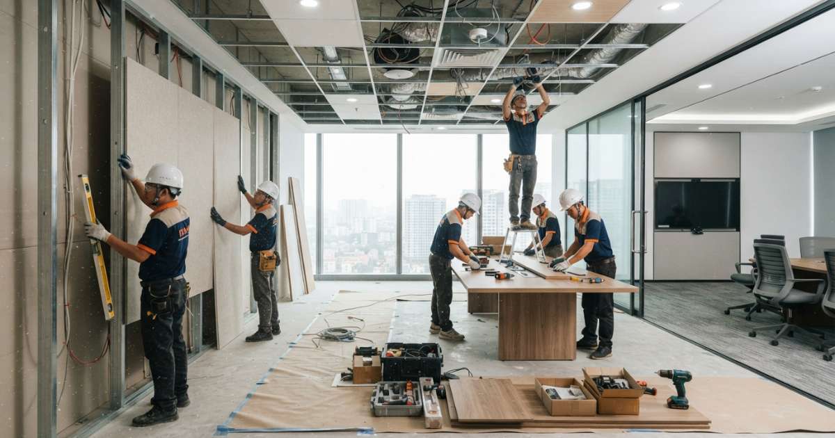 Quy Trình Thi Công Nội Thất Phòng Họp Hiệu Quả