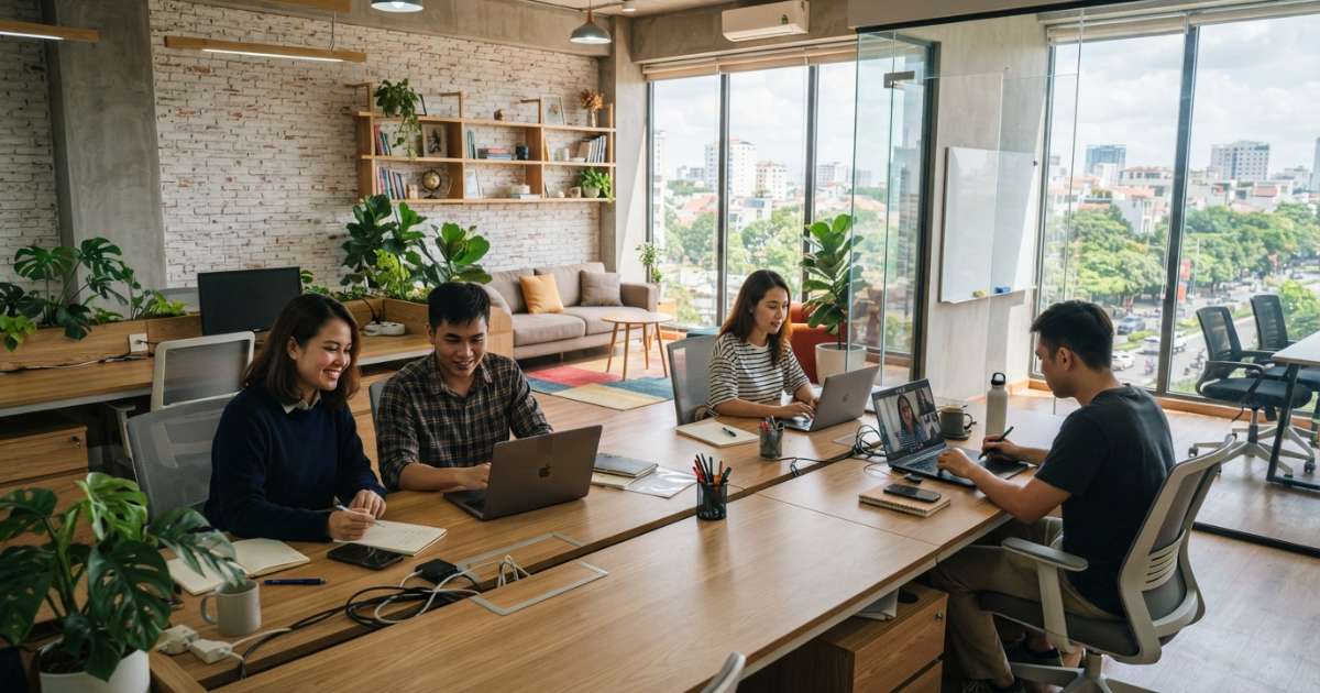 thiết kế văn phòng công ty nhỏ đẹp