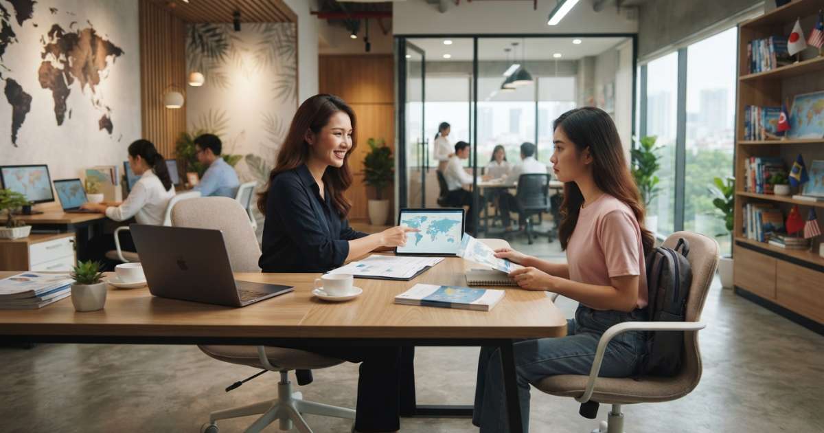 thiết kế văn phòng tư vấn du học